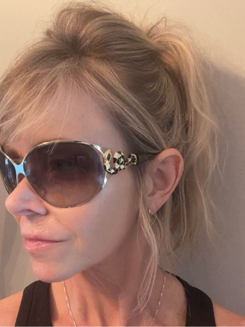 Roberto Cavalli Tene Chic Black and Gold Snake Detail Sunglasses - Picture 12 of 12